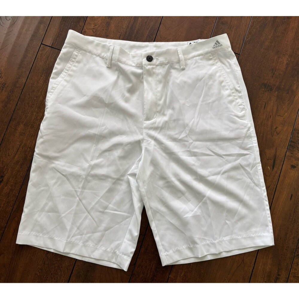 Adidas adizero Golf Mens Flat Front Walking Shorts (34, White)